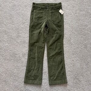Free People Olive Corduroy Flare Pants | Size 4 | High Rise Boot Cut | NWT